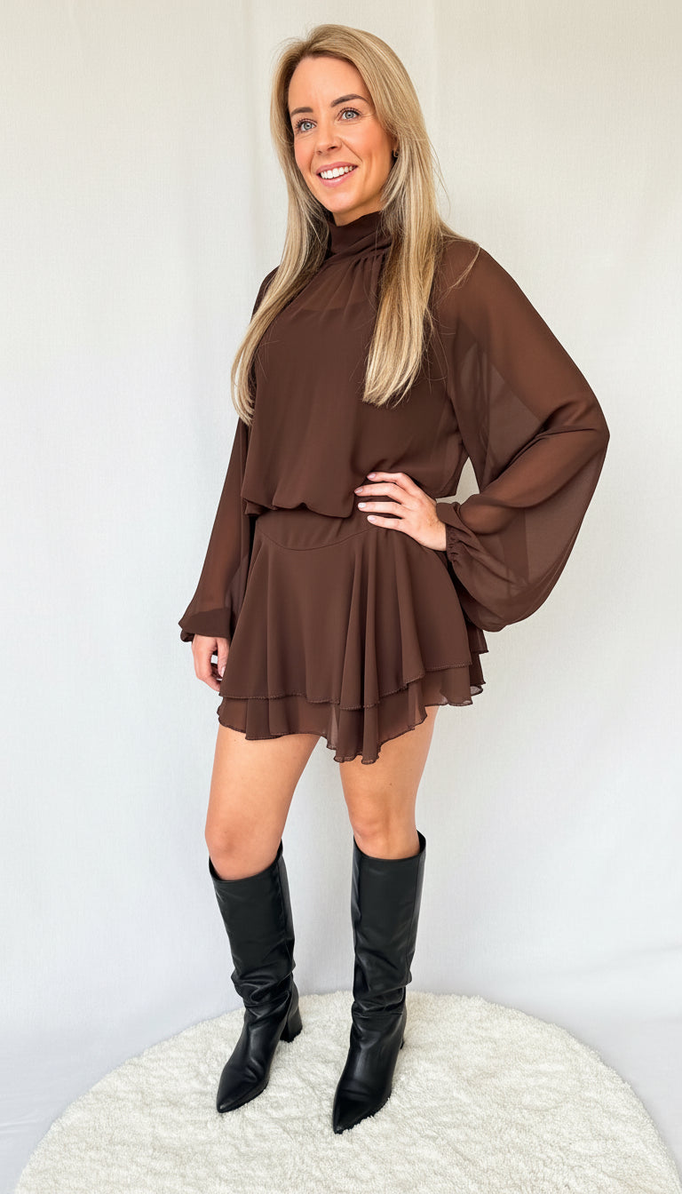 “Daniela Mocha Dress”