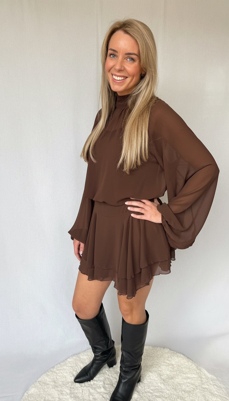 “Daniela Mocha Dress”