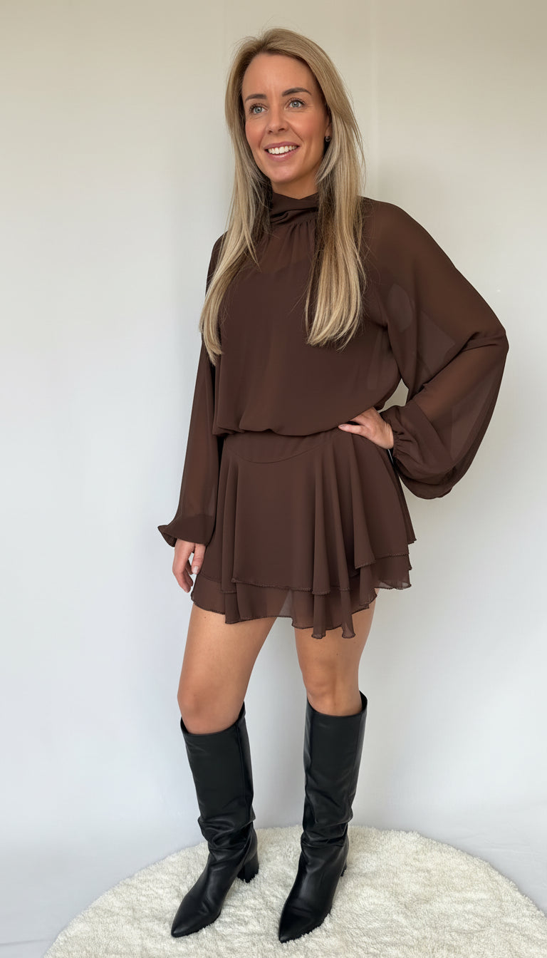 “Daniela Mocha Dress”