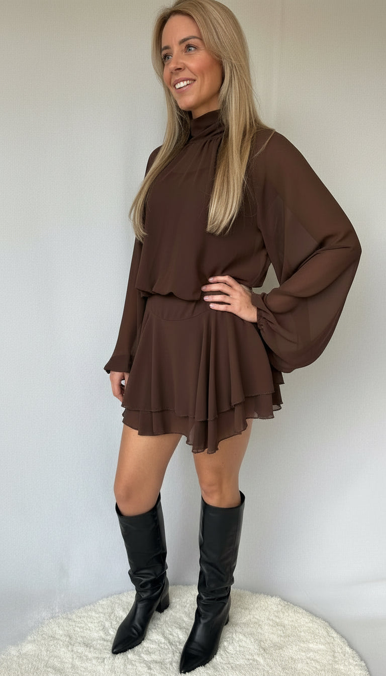 “Daniela Mocha Dress”