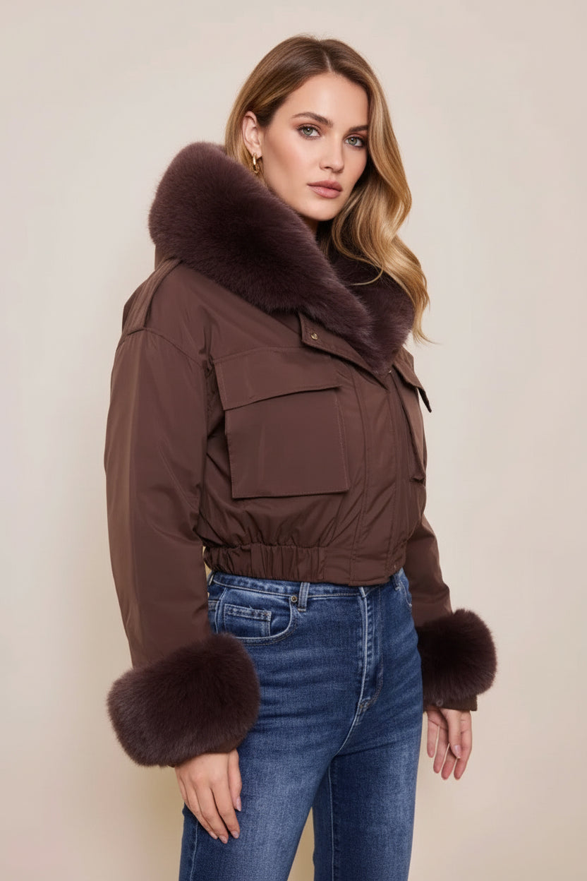 "Milano Luxe Short Jacket – Faux Fur"